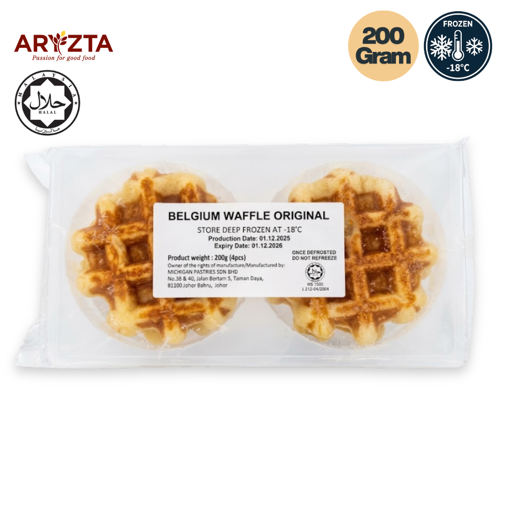 ARYZTA Belgian Waffle Original 200g (4pcs) _ Halal _ Frozen