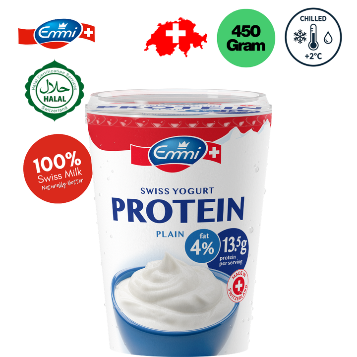 EMMI SWISS YOGURT PROTEIN PLAIN 4% FAT 450G