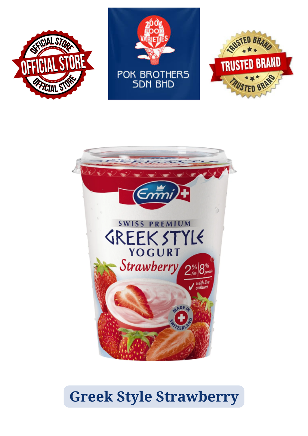 Greek Style Strawberry Yogurt - 450gm.png
