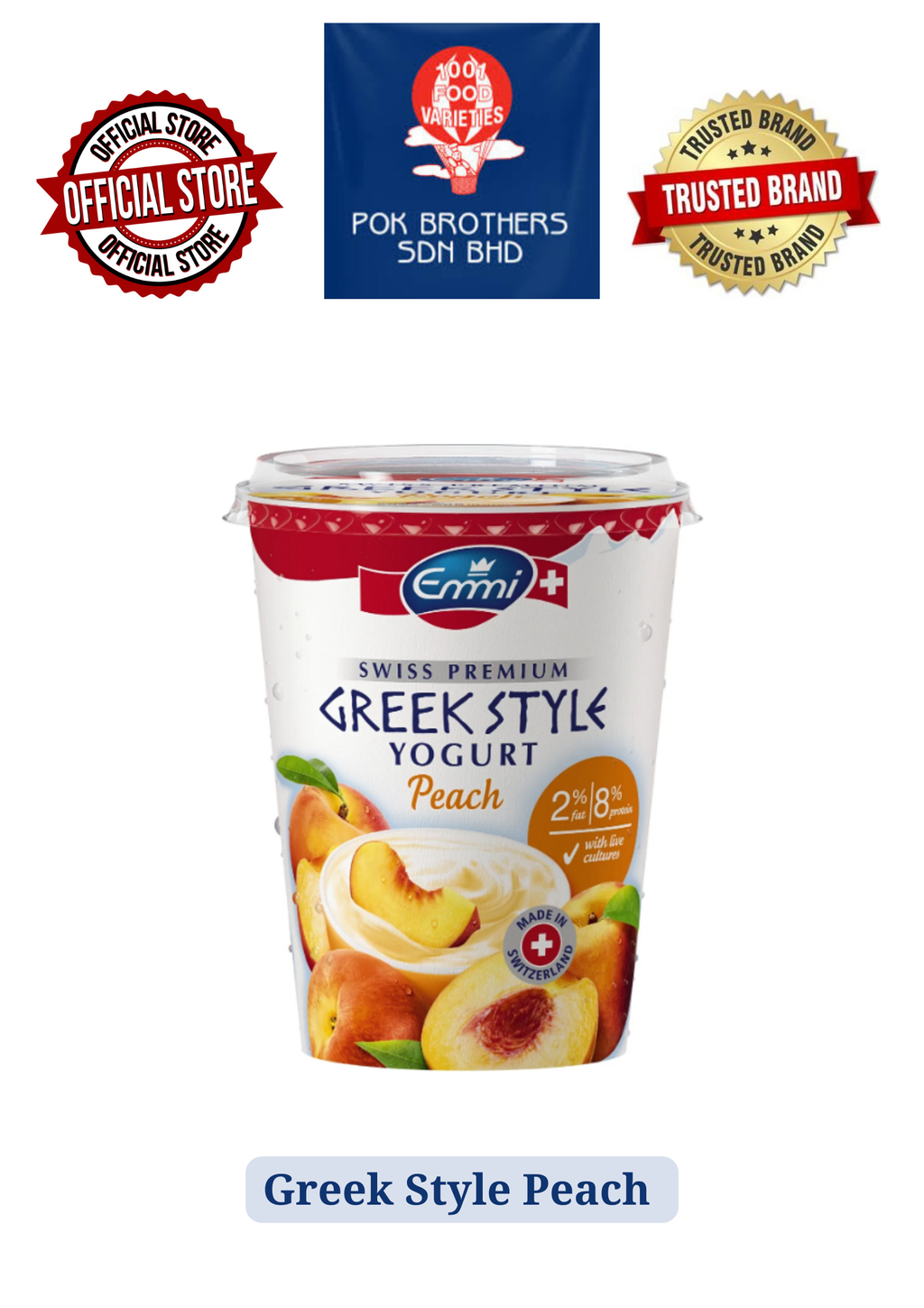 Greek Style Peach Yogurt - 450gm.png