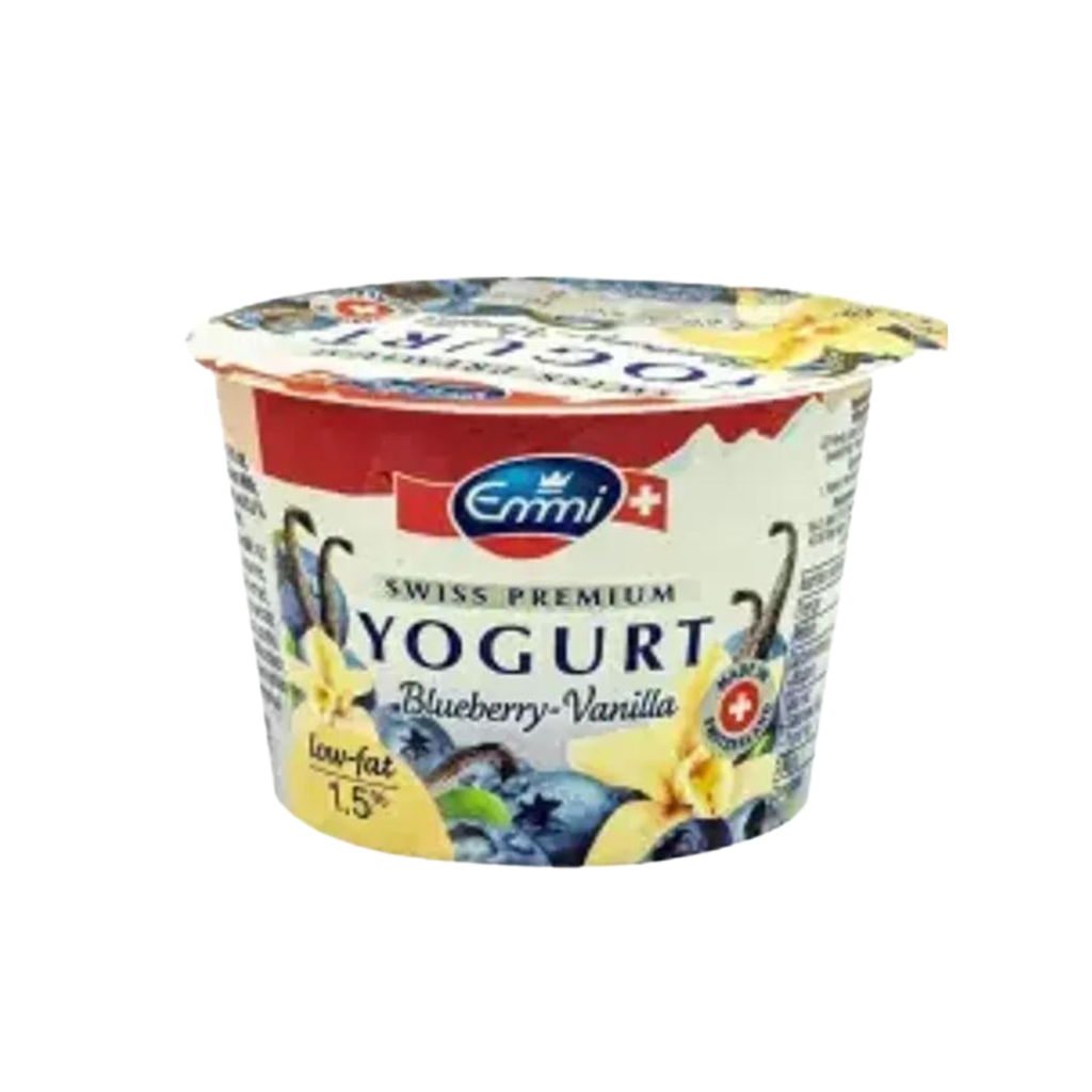 EMMI Swiss Premium Yogurt 100 gm blueberry vanilla