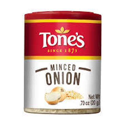 Tones minced onion