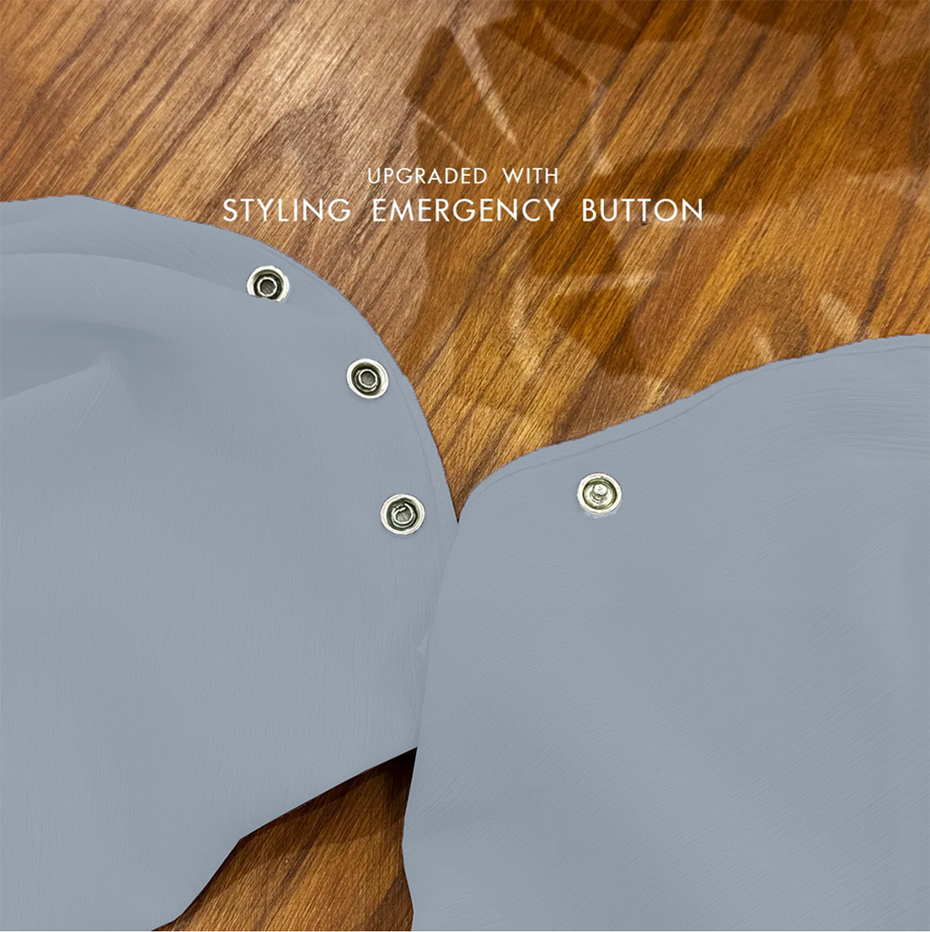 shawl bluelin button