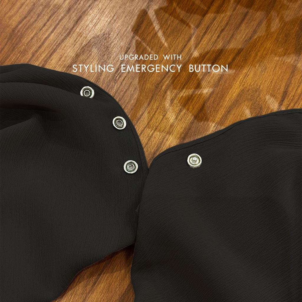 noir STYLING BUTTON TEXTURED SHAWL