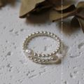 2mm Swarovski and natural pearl ring  SWWRF02003S