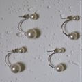 S925 Swarovski Pearl Double Pearl Classic Earrings / Basic Ear Stud Two Way Wearing Earrings