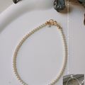 2mm Swarovski Pearl Bracelet USA Gold-filled Clasp fade-proof
