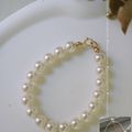 8mm Swarovski Pearl Bracelet USA Gold-filled Clasp fade-proof
