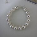 10mm Swarovski Pearl Bracelet S925 Clasp 10mm Swarovski珍珠手链纯银弹簧扣