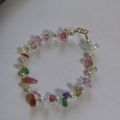 Rainbow Gem 4mm Swarvoski Pearl Bracelet / Necklace and bracelet set