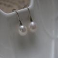 Silver Dew Natural Pearl Earring S925 纯银简约水滴天然珍珠耳环 FSWEN06036S