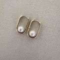 Elegant Edges Natural Pearl Earrings  FSWEN10026U