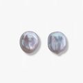 Aurora Coin Pearl Ear Stud / 极光硬币耳钉 FEWEF15014S