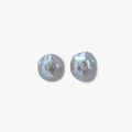 Diamond-Shaped Baroque Pearl Ear Studs 12.5 x 13.5mm 大钻石巴洛克带银蓝光耳钉 FSWEF14041S
