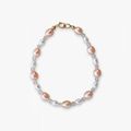 Frosted Tangerine Freshwater Pearl Bracelet  FSCBD06013S