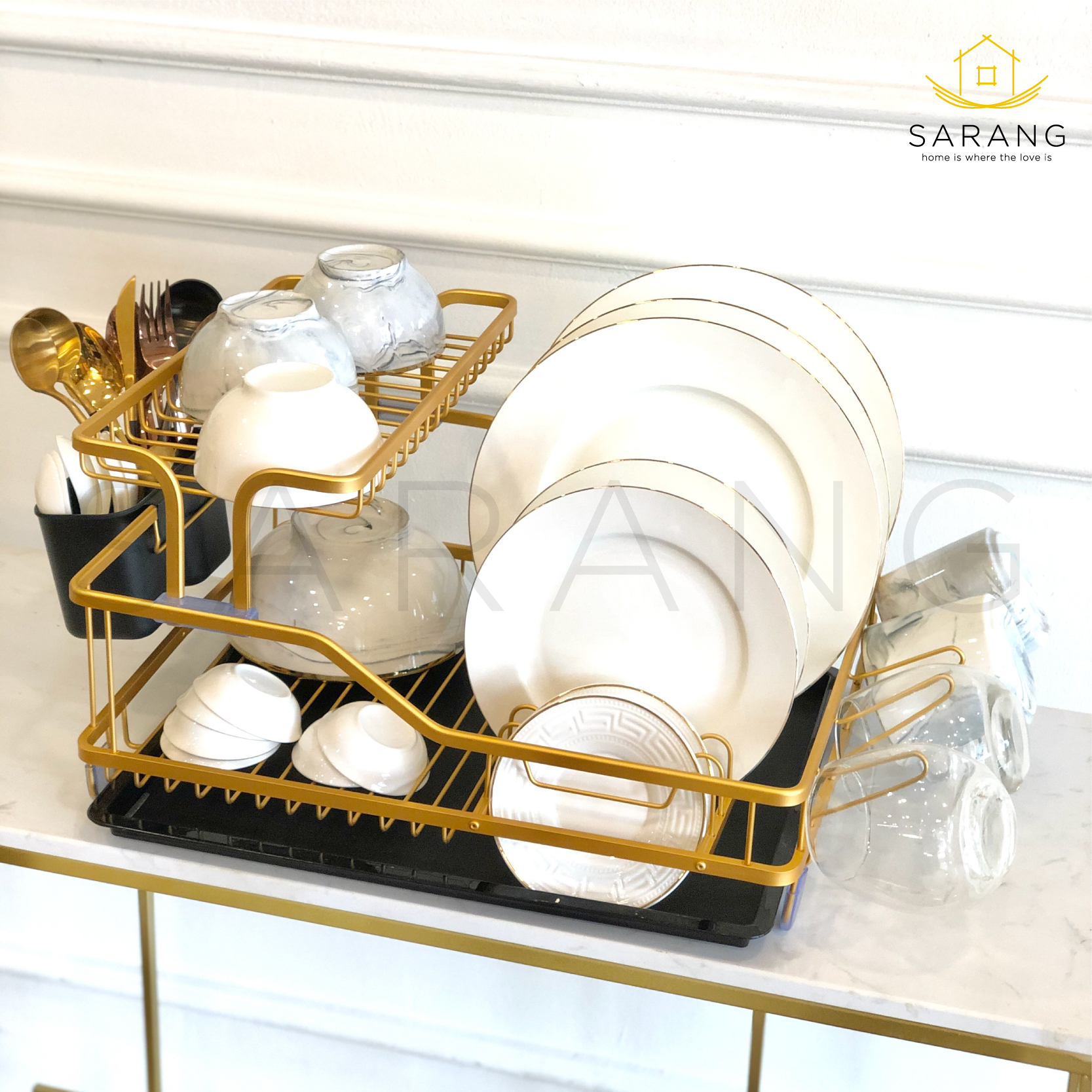 dish rack gold