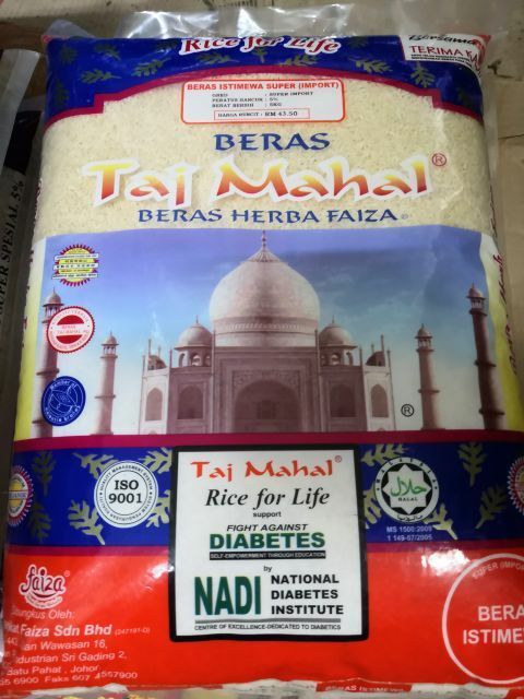 Beras Istimewa Faiza Taj Mahal 5kg Orderbox