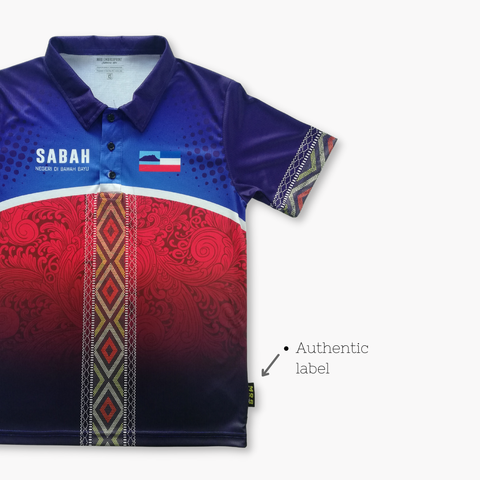 Sabahan Ethnic Blue Polo.png