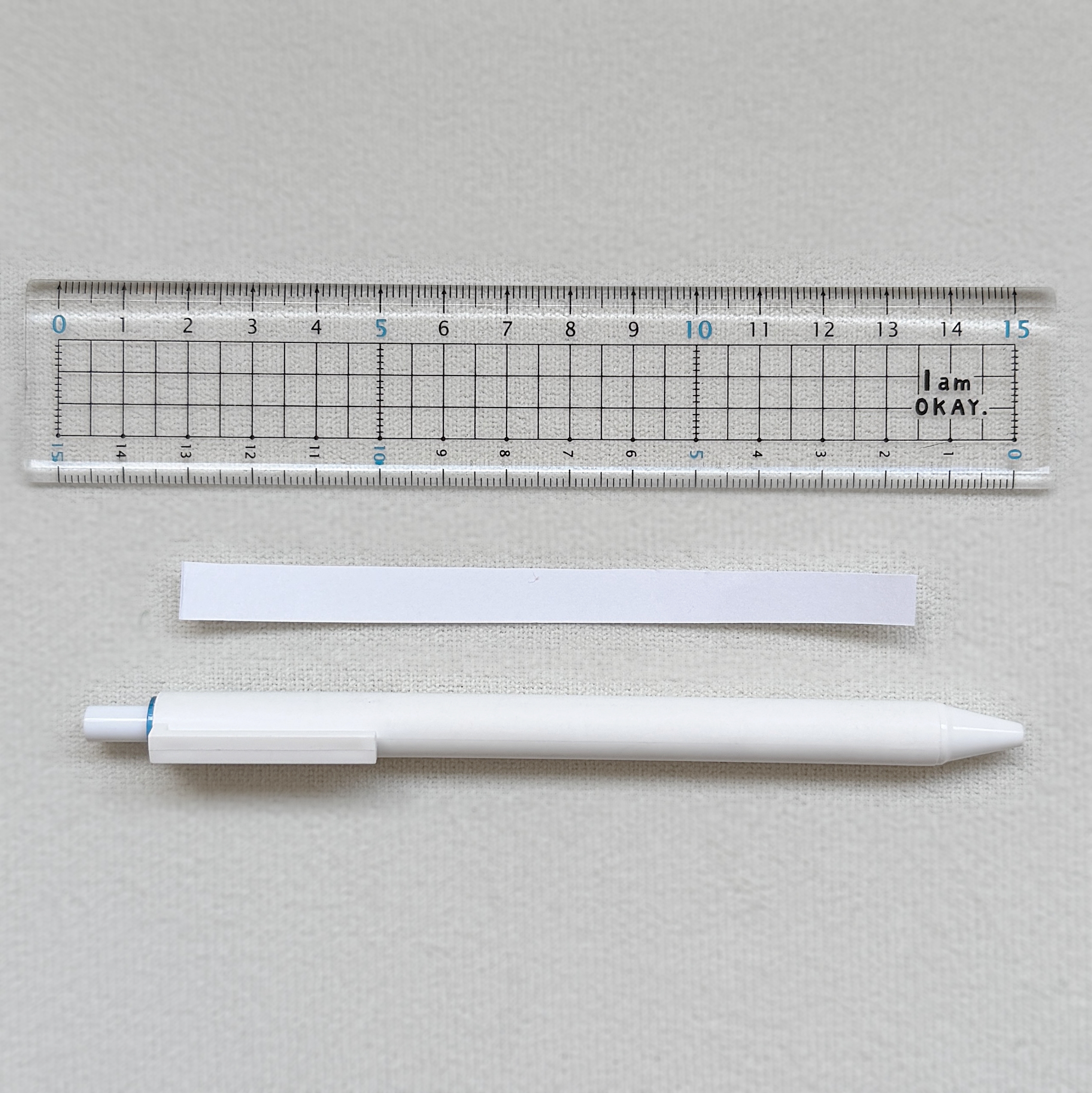 幸李輕珠寶 戒圍測量工具：紙條、直尺、筆