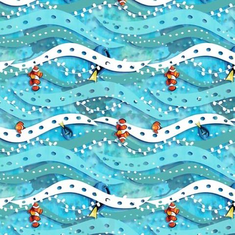 346-小丑魚玩浪-水平