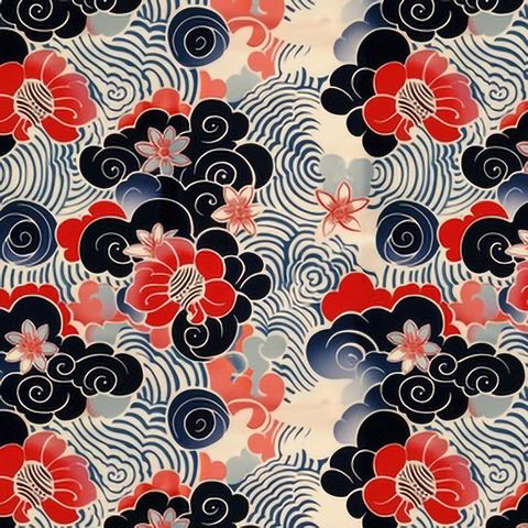 351-海浪日式花