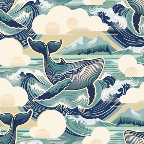 374-雲浪大翅鯨