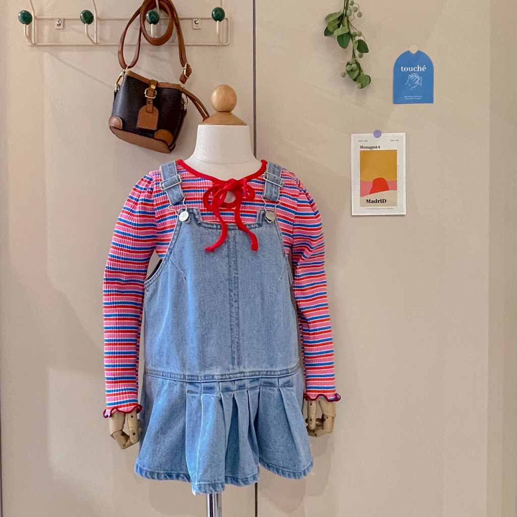 條紋內搭＋吊帶裙-4