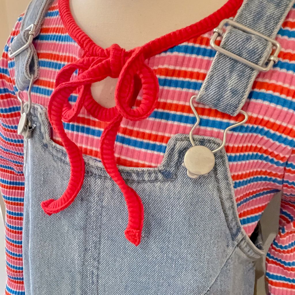 條紋內搭＋吊帶裙-2