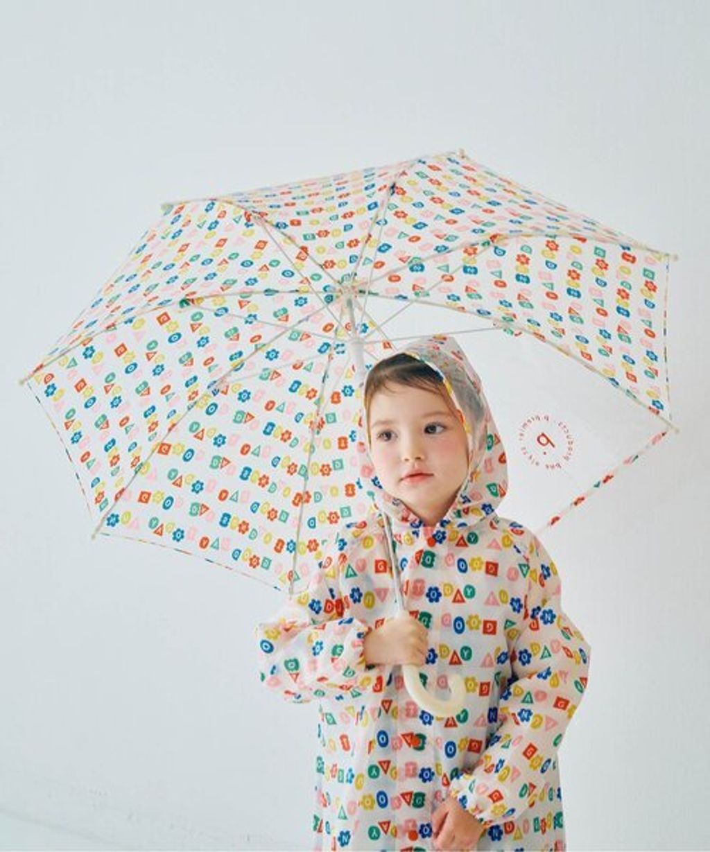 p.premier 的「雨天樂趣印花長傘」 _ 象牙白