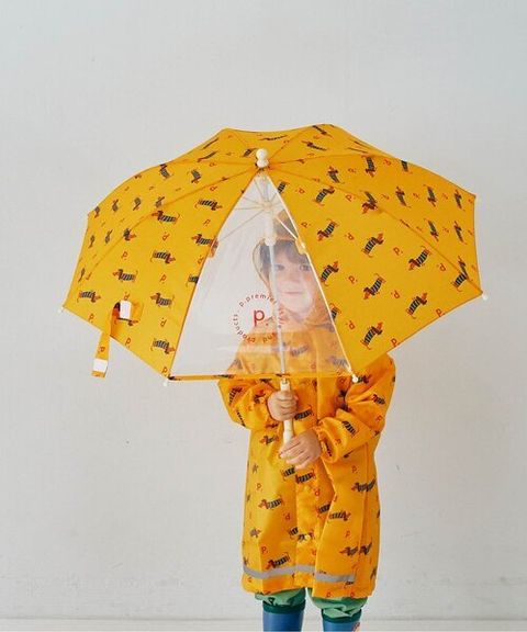 p.premier 的「雨天樂趣印花長傘」 _ 黃色