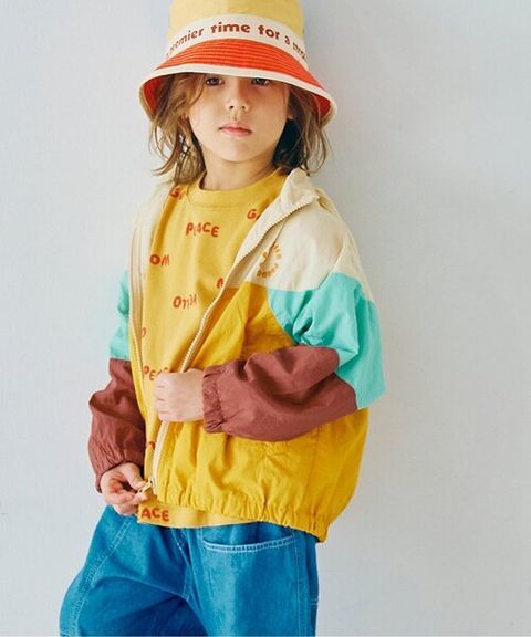 p.premier 的多色風衣（尼龍外套），米色