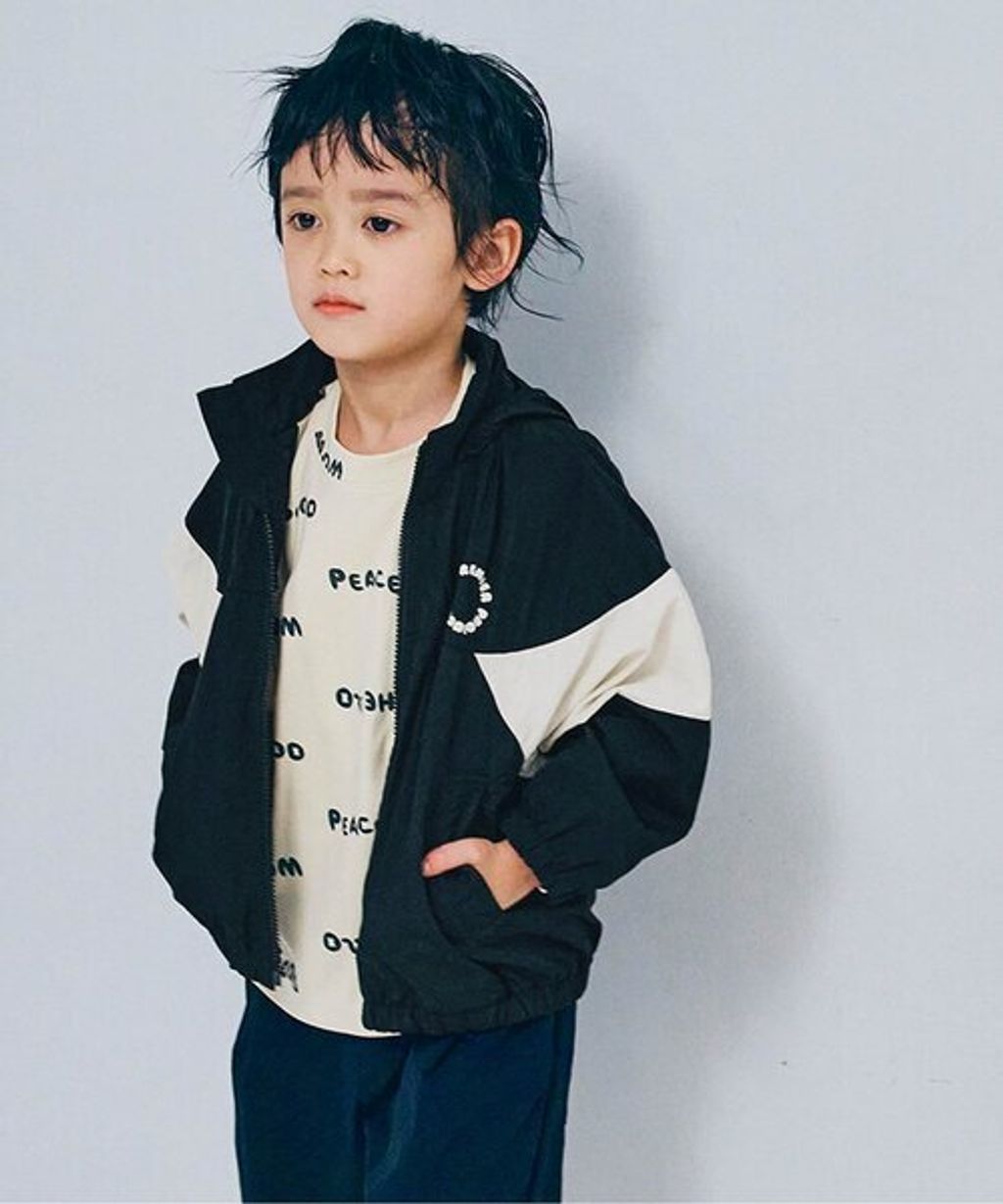 p.premier 的多色風衣（尼龍外套）黑色