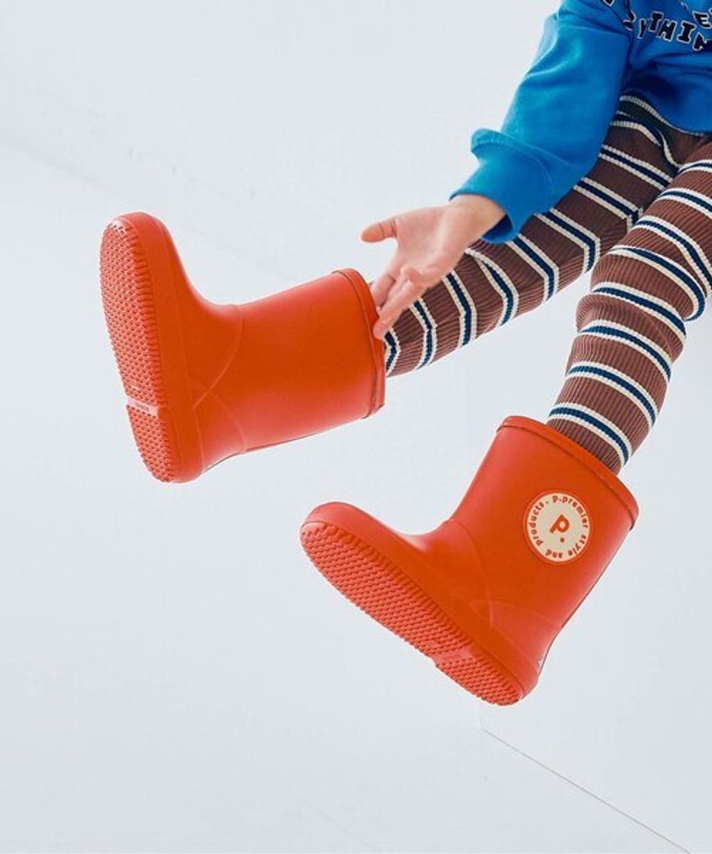 p.premier 的「雨靴，圖案設計，雨天樂趣無窮（雨鞋）」紅色款