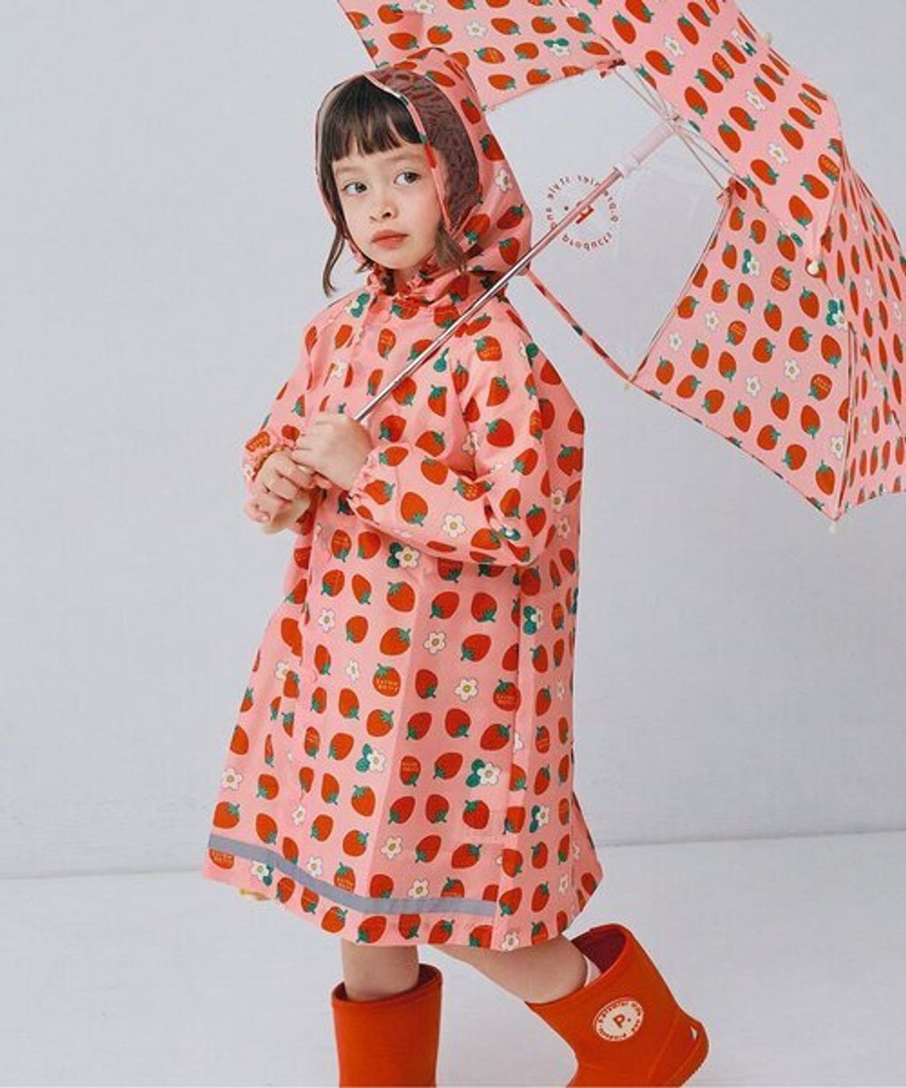 p.premier 的「雨天樂趣全印花雨衣（雨衣_雨披）」粉紅色