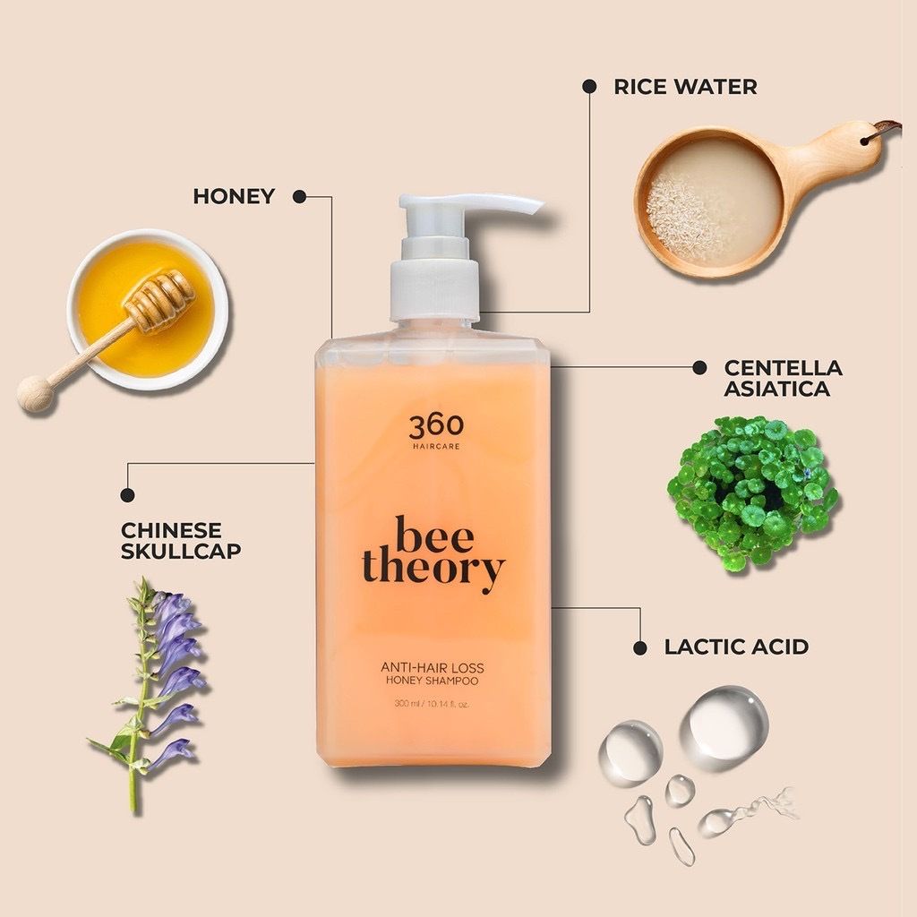 360 Haircare Bee Theory AntiHair Loss Honey Shampoo (300ml) Milin Beauty