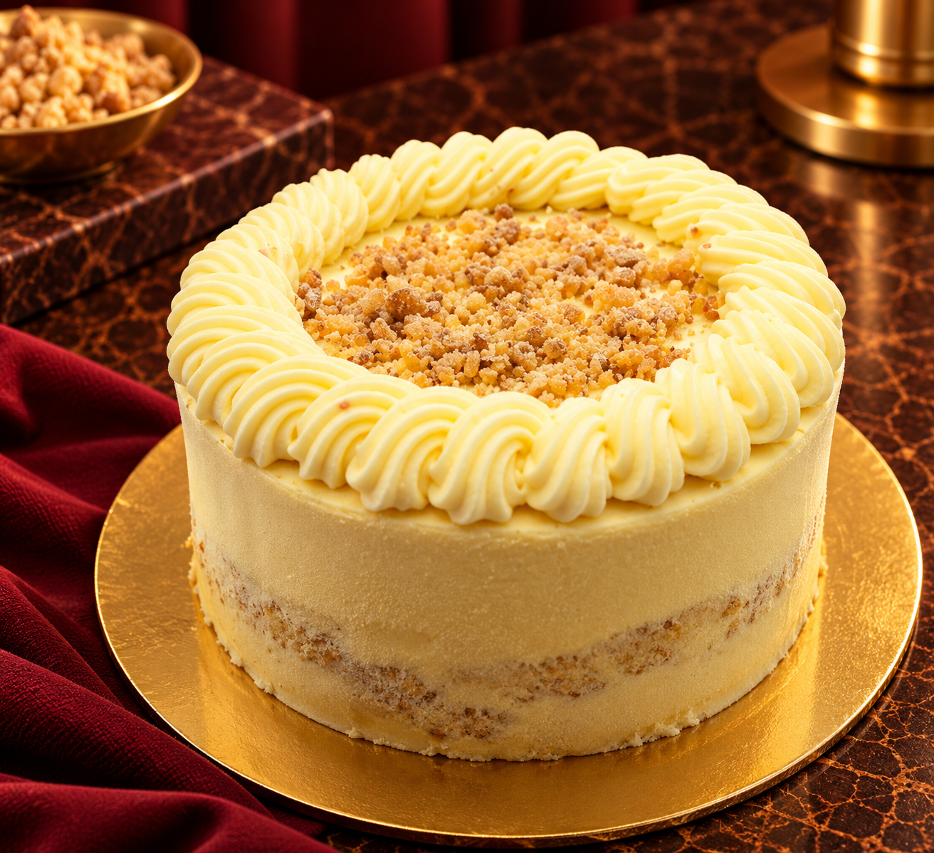 Elegant Vanilla Crumble Cake