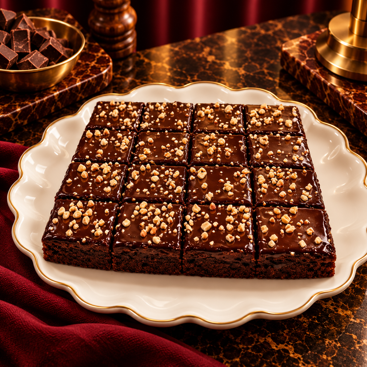Luxurious Chocolate Ganache Brownies