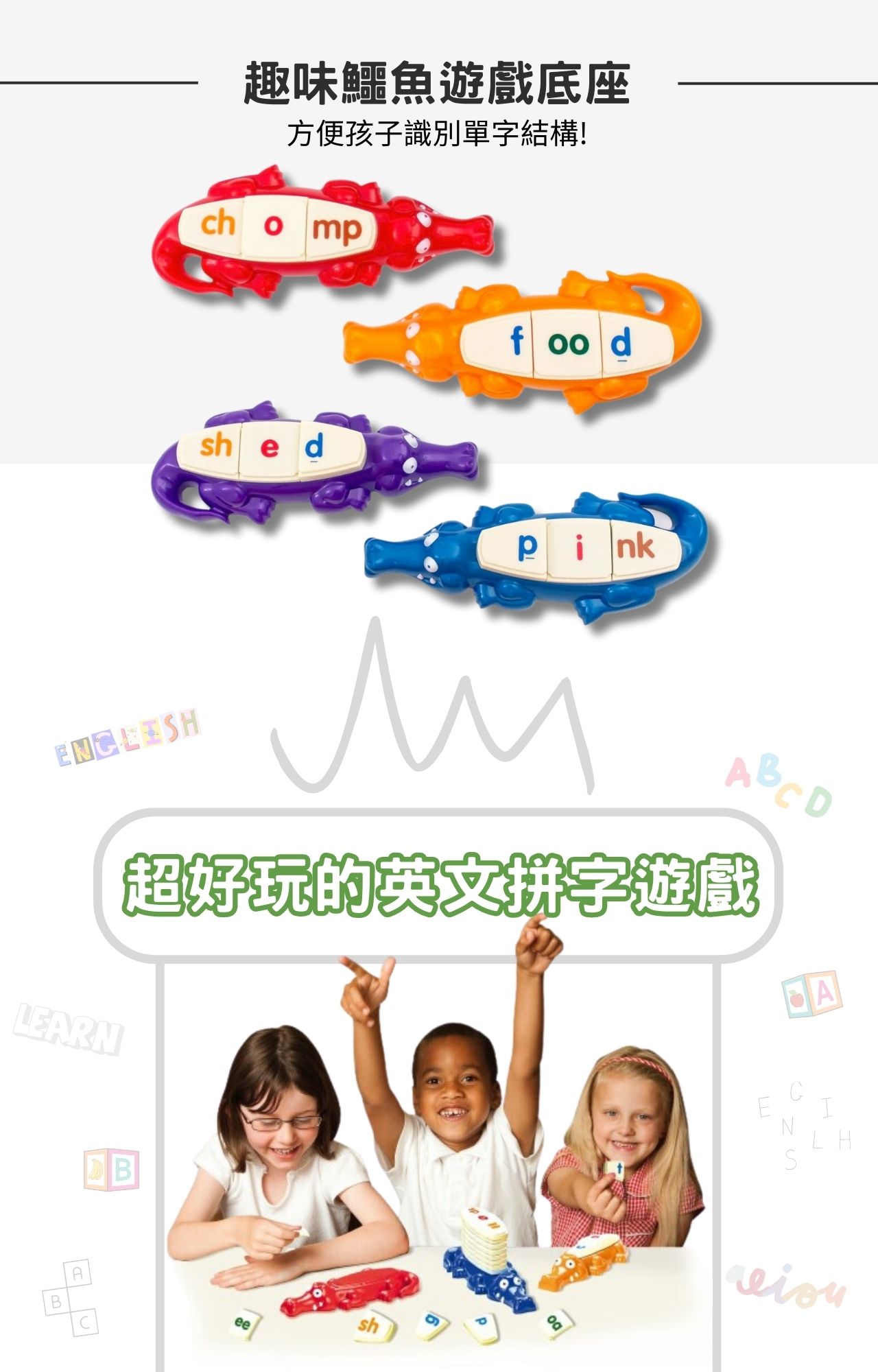 美國Junior Learning 鱷魚來了英文拼字遊戲 (3)