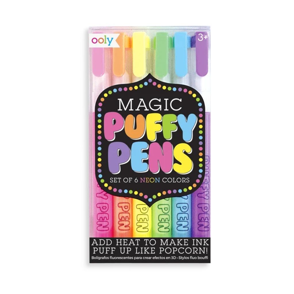 美國OOLY 神奇螢光泡泡筆 Magic Neon Puffy Pens_產品封面