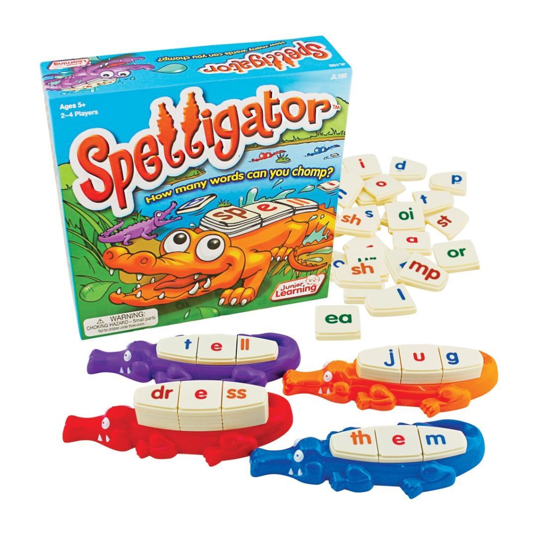 (正方)美國Junior Learning 鱷魚來了英文拼字遊戲