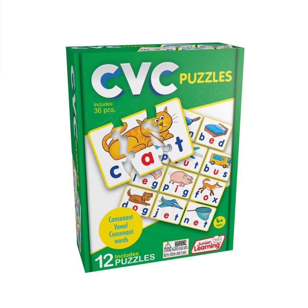 【美國Junior Learning】英文CVC單字拼圖 JL240  CVC Puzzles (1)