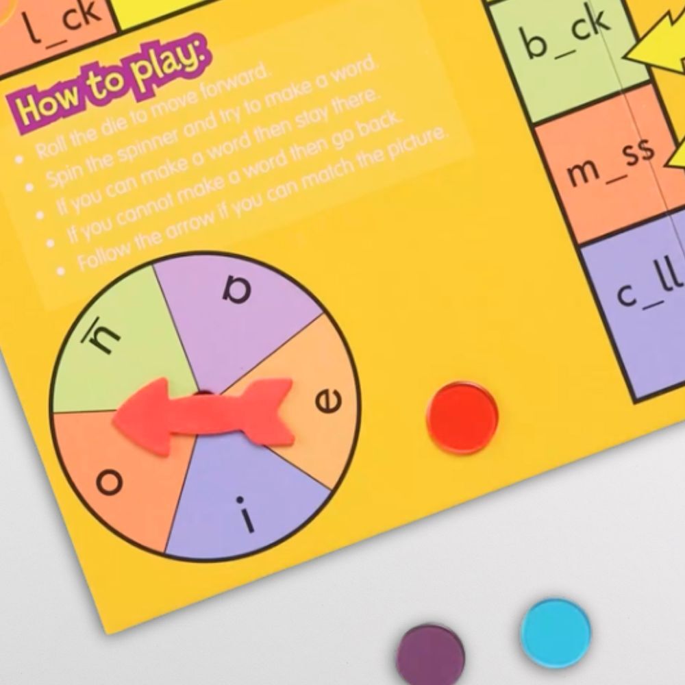 【美國Junior Learning】英文自然發音拼讀學習 桌遊四合一 JL422 Phonics Board Games (6)