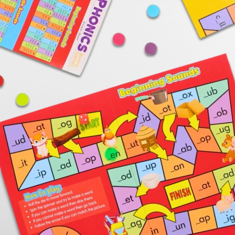 【美國Junior Learning】英文自然發音拼讀學習 桌遊四合一 JL422 Phonics Board Games (8)