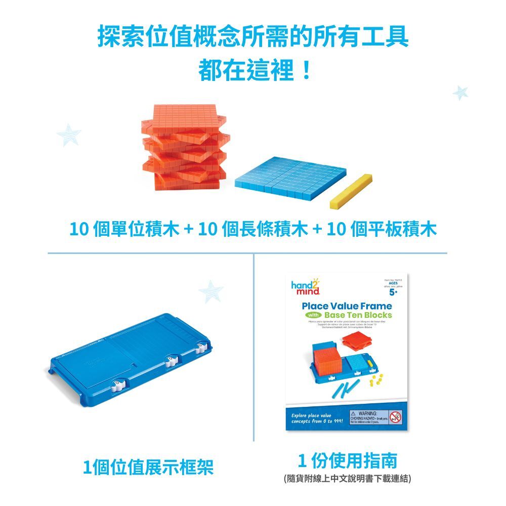 【美國hand2mind】位值框架 + 十進位數學積木學習組 (5)