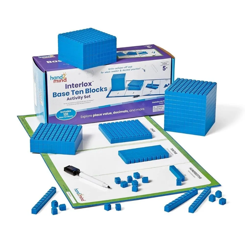 【美國hand2mid】Interlox 十進位數學積木學習組 (可連結款) (1)
