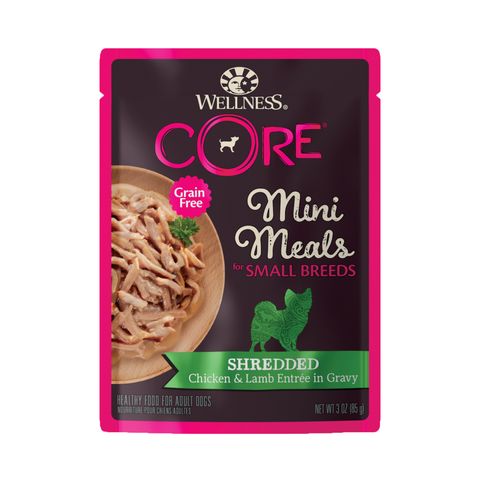 Wellness Core Small Breed Mini Meals Shredded Chicken & Lamb  Entrée 3oz