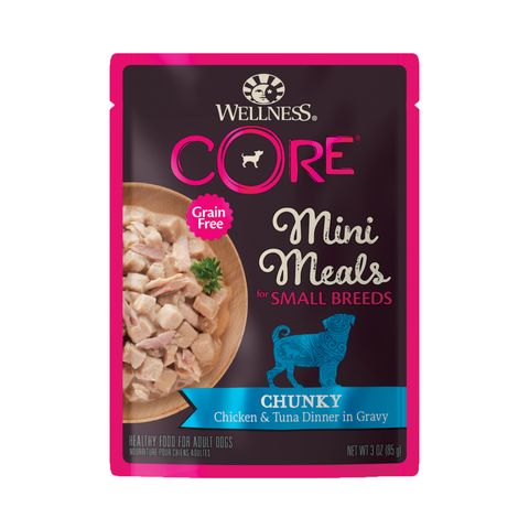 Wellness Core Small Breed Mini Meals Chunky Chicken & Tuna 3oz