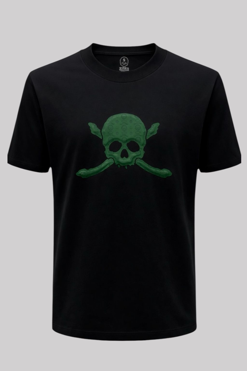 清創作刺青 Orient Ching T-Shirt  綠色骷髏正面