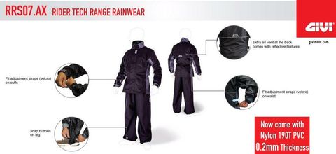 Givi Rrs07 Givi Raincoat Price GIVI RAINCOAT RRS07 RIDER TECH
