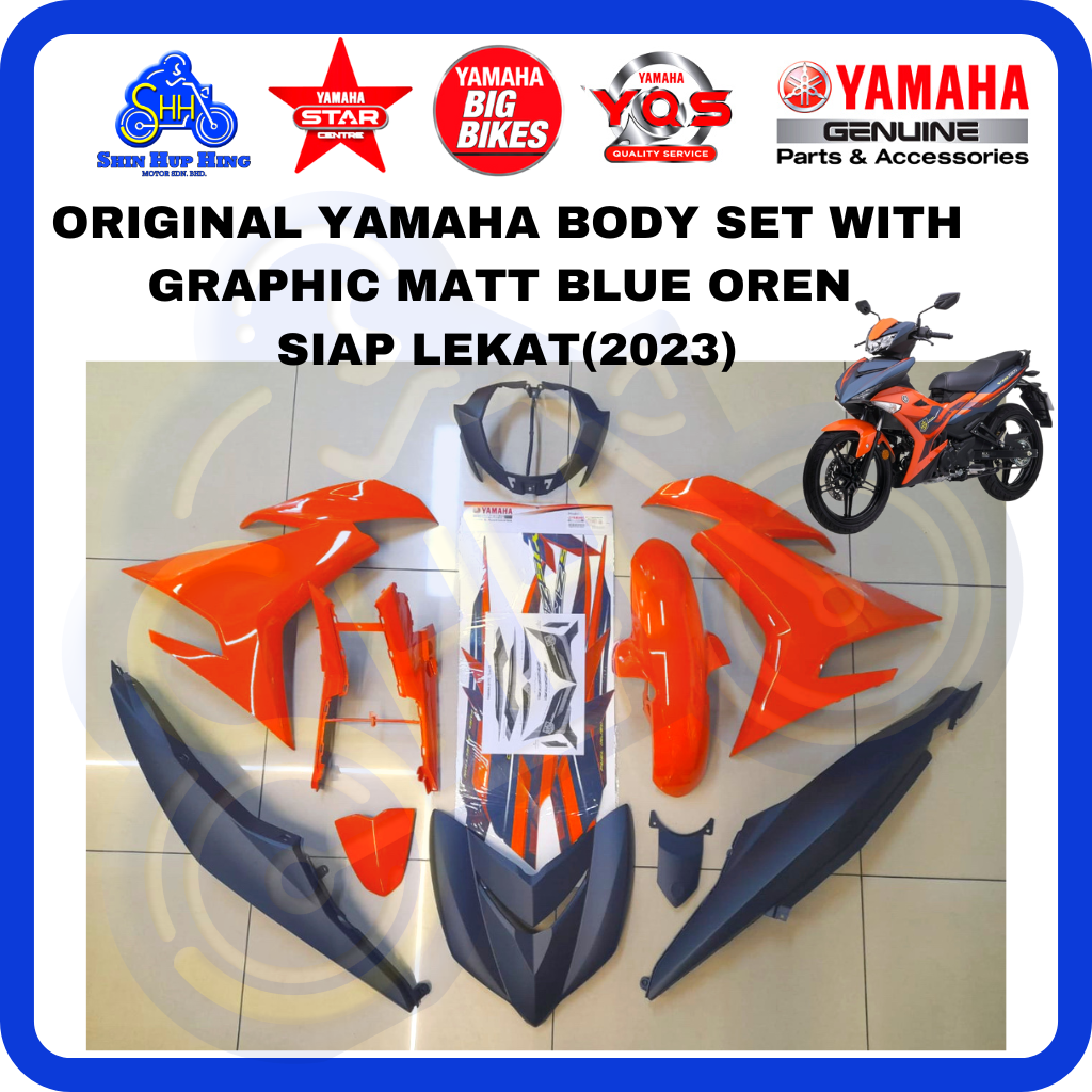 ORIGINAL YAMAHA BODY SET WITH GRAPHIC MATT BLUE OREN